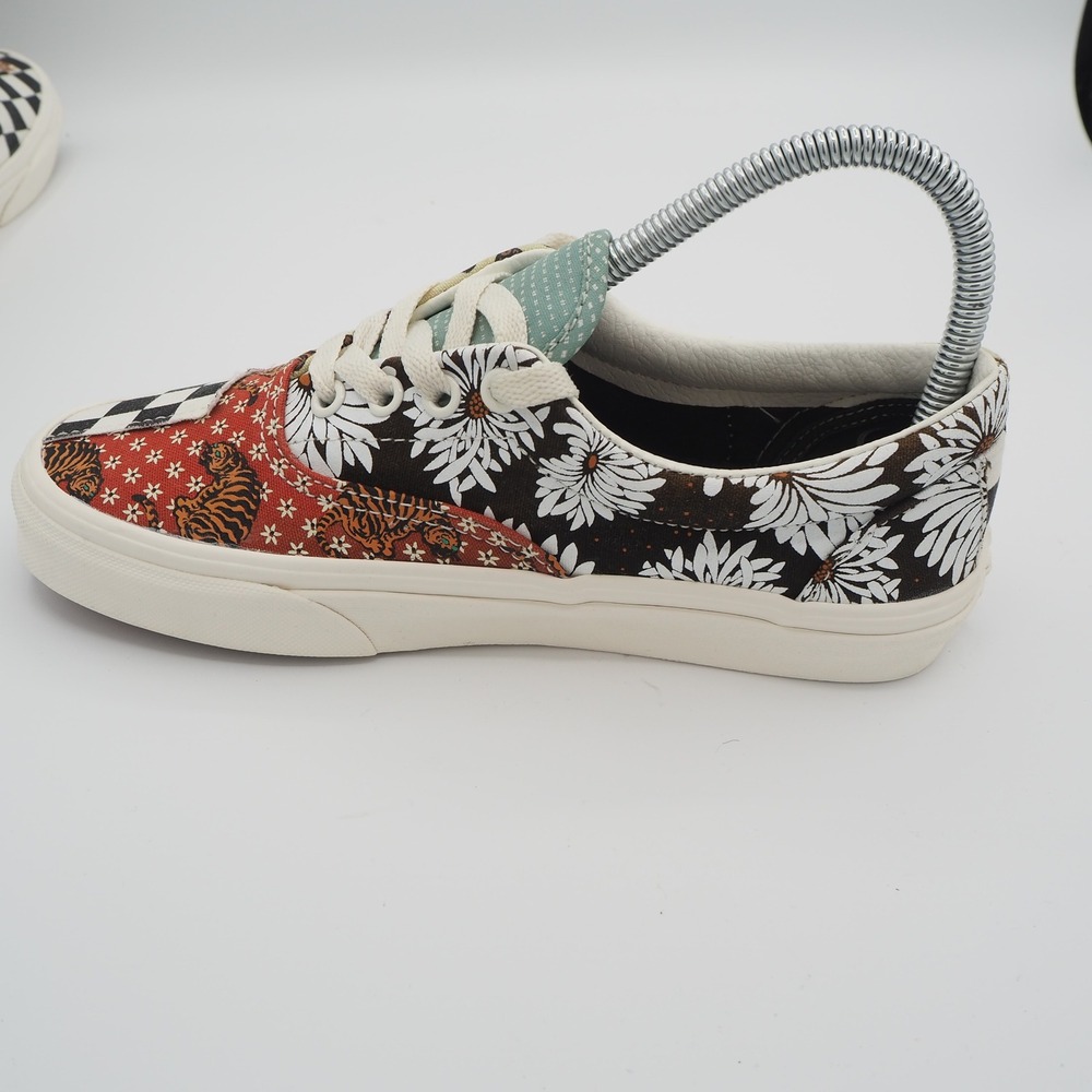 Vans Era Tiger Patchwork Women 6.5 Low Top Multi Color Mixed Print Skate Shoes - Picture 7 of 12